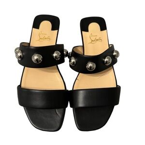 Christian Louboutin simple Bille flat in Napa black size 40